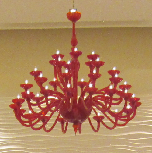 Immagine LAMPADARIO ROSSO STILE VENEZIANO
