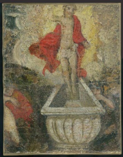 Immagine di OLIO SU TELA - la resurrezione pittura della scuola Italiana metà 500