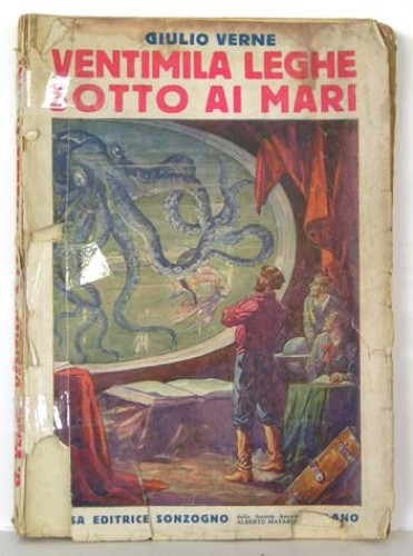 Immagine di VENTI MILA LEGHE SOTTO AI MARI di G. Verne. Prima edizione, 1928.
