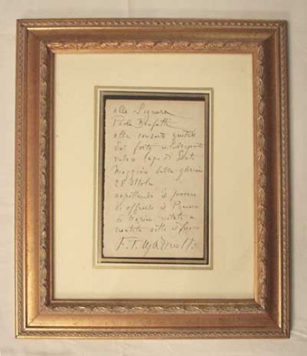 Immagine di Poema di Marinetti Alla Sig.ra Paola Bonfatti alla Consorte gentile del forte intelligente veloce Capo di Stato Maggiore della Gloriosa marcia su Roma 28 Ottobre 1922 Marinetti