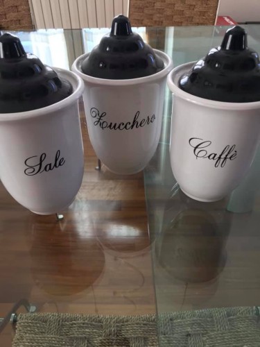 Immagine Sale zucchero e caffè Ceramica anni 80