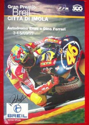 Immagine di MANIFESTO MOTOCICLISMO AUTOGRAFATO DA VALENTINO ROSSI