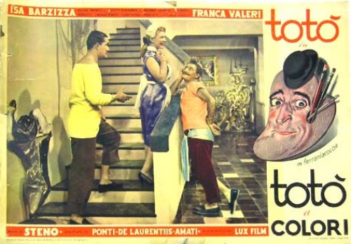 Immagine di “Totò a colori” di Steno con Franca Valeri. Prima edizione. Misura cm 35 x 50.