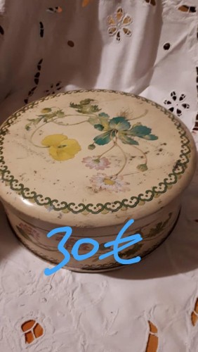 Immagine di scatola vintage rotonda