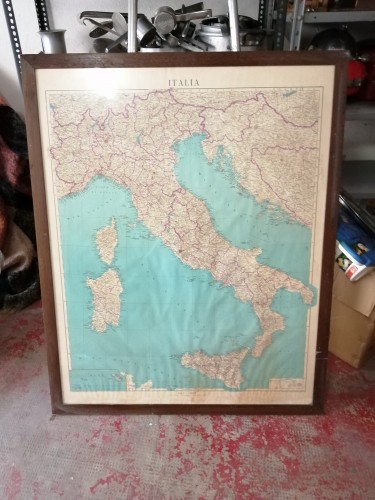 Immagine di Cartina geografica Italia dell'istituto geografico de Agostini anno 1975
