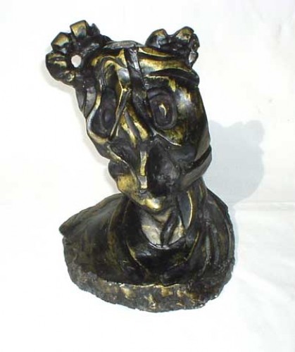 Immagine di SCULTURA in ceramica dorata