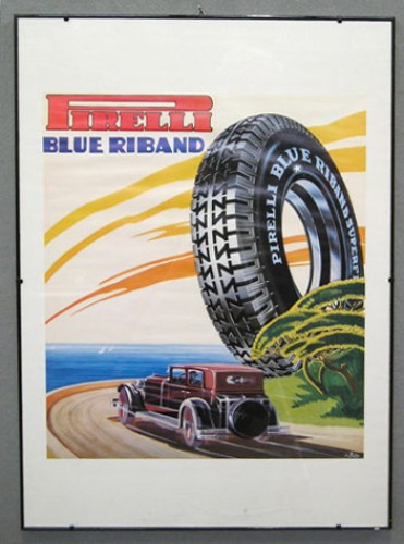 Immagine di PIRELLI BLU RIBAND. di X BAX Anni 60 Misura cm. 50 x 70