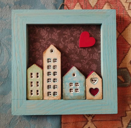 Immagine QUADRETTI DECORATIVI ROMANTICI CON CUORICINI