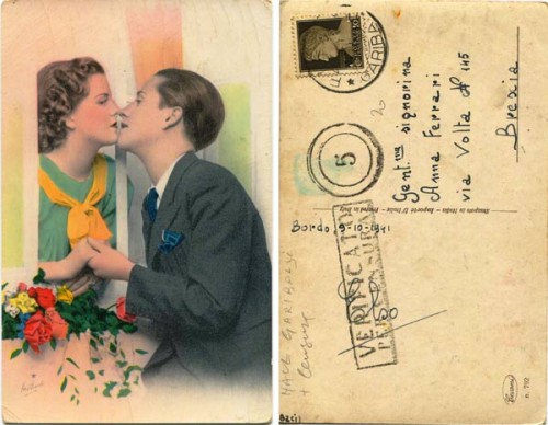 Immagine di Cartolina illustrata - R. nave Garibaldi, viaggiata il 9.10.1941 con censura