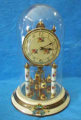 Immagine di Orologio da tavolo Tedesco con decorazione in ceramica, periodo anni ‘50/60.