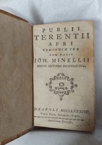 Immagine di PUBLII TERENTII AFRI COMOEDIAE SEX CUM NOTIS JHO MINELLII DEL 1788