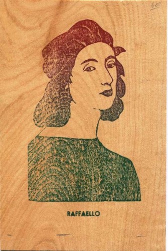 Immagine di CASSELLI - Cartolina in legno (Raffaello) primi 900