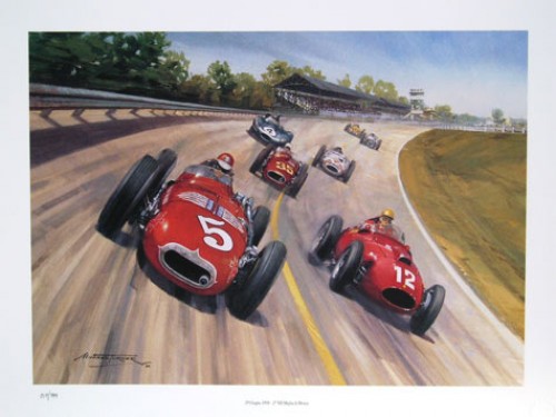 Immagine di Litografia numerata /n° 517/999/ - 29 Giugno 1958 – Seconda 500 Miglia di Monza