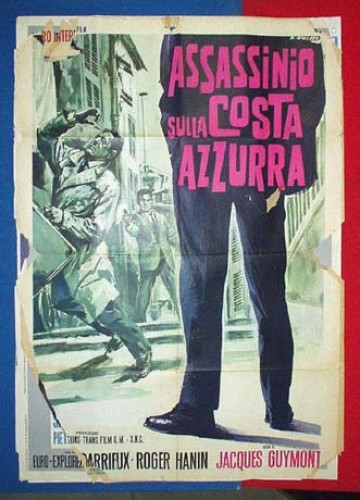 Immagine di Manifesti Cinema - Assassinio Sulla Costa Azzurra con Roger Hamin, cm. 100 x 140