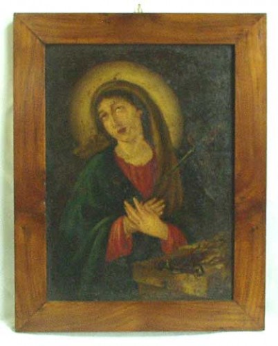 Immagine di Olio su rame argentato, fine ‘600 misure cm. 26 x 36