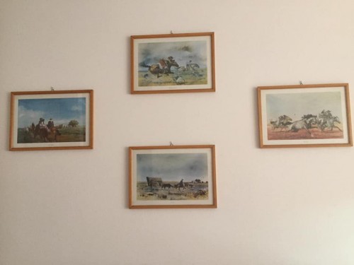 Immagine di Blocco n.4 quadri con stampe equestri anni 50/60