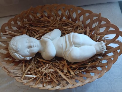 Immagine di Bambino Gesù in cemento e polvere di gesso