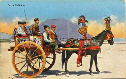 Immagine di CARTOLINA D'EPOCA - CARRO SICILIANO