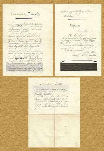 Immagine di L'Atto e Certificato di Morte di Giuseppe Garibaldi, Caprera 3 Giugno 1882. Con Certificato medico.