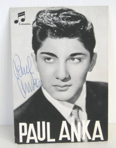 Immagine di Cartolina di Paul Anka con autografo, periodo anni ’70