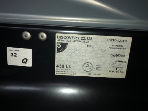 Immagine BOX AUTO PORTATUTTO - DISCOVERYG3 CARGO 5 430 LT